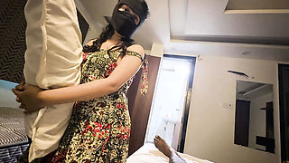 Scared Stepsister Shares Bed with Stepbrother - Rough Fucking in Hindi