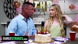 Stepdaddy Takes Teen Stepdaughter's Virginity on 18th Birthday