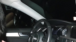 Rosalina Love Sucks My Dick in the Car and Licks the Cum