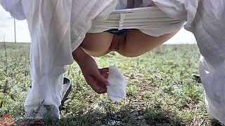 Amelia Queen Public Pissing in Nature Compilation - Outdoor Golden Shower & Flashing Teen POV