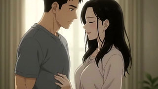 Stepsister Kissing practice with her stepbrother before his date with boyfriend