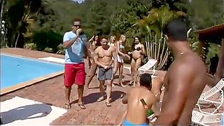 Crazy Wet Orgy With Hot Latinas And One Lucky Stud
