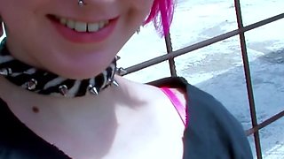 Deep Anal Sex at the Beach with the Sublime Young Punkette Punk