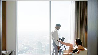 Elizabeth Skylar gets her pussy pounded by Troy Francisco and a big black cock