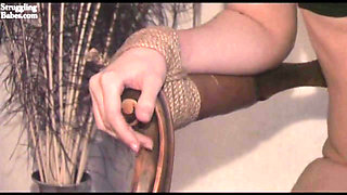 Chairtied Elbows Strapped Cleavegagged