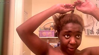 Indian cheating vlog, black ebony, small tits