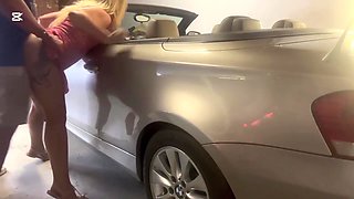 Neighbour Caught Me In Garage And Fucked Me Over Car