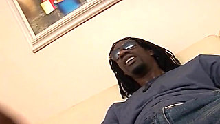 Big Black Cock Destroys the Black Pussy of a Slut with Colored Hair