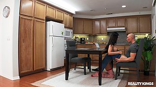 Prime Kitchen Sex with Perky Tits Brunette in Socks: Crawling For A Cocking - Zac Wild