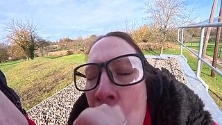 Spectacled Snake Saskialove Gets Cock In His Mouth And Swallows It All