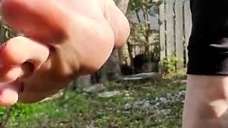 Linsey Dawn solo foot fetish