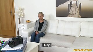 Fake agent innocent janie sky's voluptuous first-time erotic audition