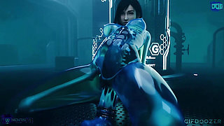 Slime Tifa dildo play
