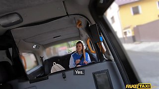 Another hot innocent pops her cherry in my cab - faux taxi