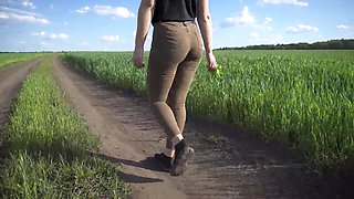 Handsome Cougar Ambles Outdoors And Taunts Ultra-cute Thong Lines