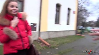Big titty student pick-up