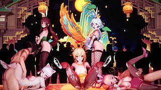 Genshin Impact - Lantern Rite Fuck Fiest Gangbang Genshin Girls Creamed 3 - 3D Hentai Animations
