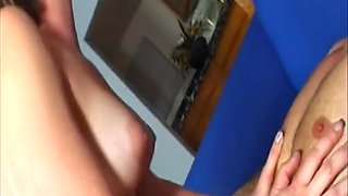 Skinny Brunette Dripping Wet From Intense Fingering and Pounding