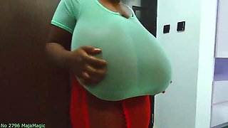 Huge Oiled Up Monster Tits Close up - Big tits ebony mom