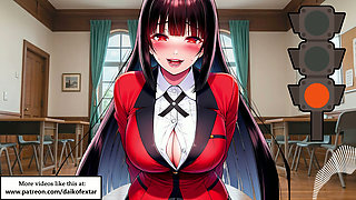 Green light, Red Light with Yumeko from Kakegurui. English voice. JOI hentai.