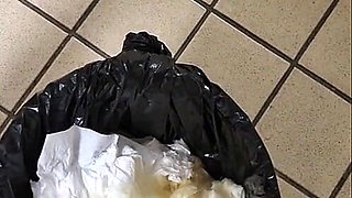 Pissing on Quilt, in Bin, in Jeans, in Panties on Floor - 3 Vids