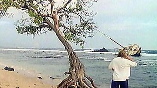 Brunette Teen Bondaged Outdoors