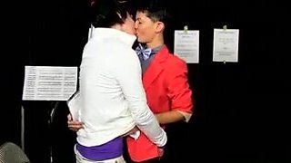Benjamin Riley sneaks backstage to suck off Kyler Moss