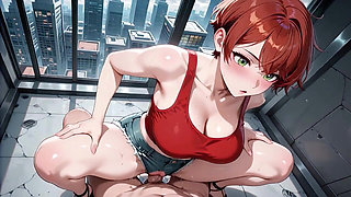 Lustful Red Haired Beauty Futuristic Subway Multiple Passionate Creampies