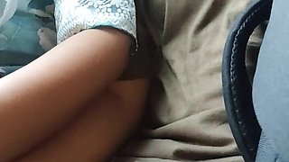 She Lovess to Give Me Handjob on Bus