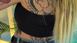 Fast Fuck: Tattooed Ghost Face Sam Garro Destroyed My Tiny Pussy - Hard, Rough Sex & Facial Cumshot