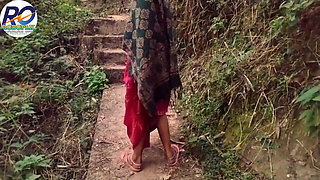 I Went for a Walk in the Jungle of the Desi Village and I Lifted My Saree and Showed My Ass and Breasts and Pussy