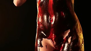 Pee drinking piss fetish babe solo plays with bottle