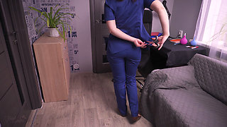 Nurse Cuts off Her Uniform Till Get Caught