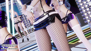 MMD - Red Velvet - Russian Roulette - Ahri Kai'Sa and Seraphine Sexy Kpop Dance League of Legends Hentai Uncensored 4K 60FPS
