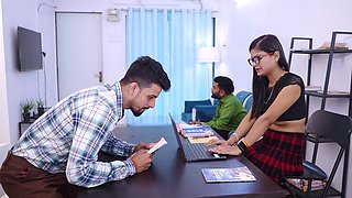 Indian Beautiful Girl Sex with Her Office Boy Hardcore Sex