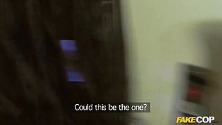 Leggy uk blonde stunner hardcore in an elevator by a policeman - faux cop