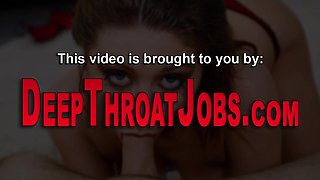 Wet and messy POV BJ hottie gives a blowjob