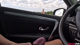 Amateur Blonde MILF JessiJek Gets Anal Creampie From Stranger After Catching Him Jerking Off