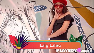 Petite ebony girl posed totally naked