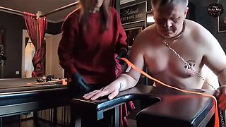 DomLady Mia Extreme German BDSM Punishment - Slave Whipped & Caned Hard on Cross - Femdom Ballbusting & No Mercy