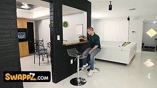 Swappz - big titted stepmoms Joslyn Jane and Kate Dee swap their stepsons for an annual figure check