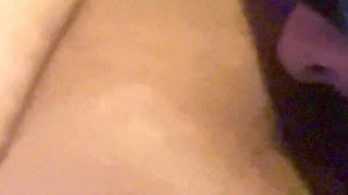 Blindfolded Slave Passionately Tongue Kissing Plump Shaved Pussy