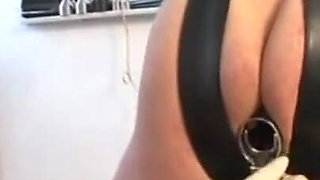 Humiliating guy ass stretching