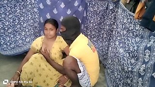 Desi Indian bhabhi with huge butt enjoys standing fuck