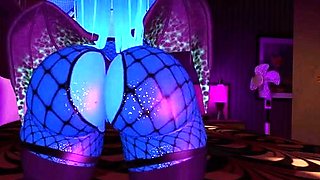 Blue Succubus Giving a Blow job and ass shaking~