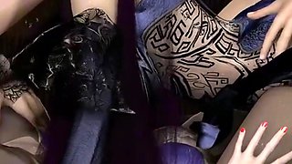 3D Two Busty Cosplay Slut Have First Time Foursome Sex