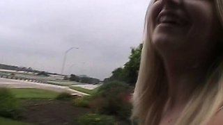 Amateur blonde ass fucked and facialized