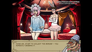 Big Tits Bunny Girl Throat Fucked By Old Man On New Year - Witch Hunter Trainer - Hentai Cartoon Porn - #13