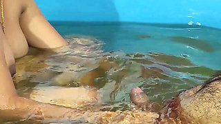 Girl Romance with Boy While Bathing in Pool