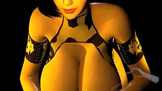 Tit Fucking a Cow Girl with Big Lactating Boobs